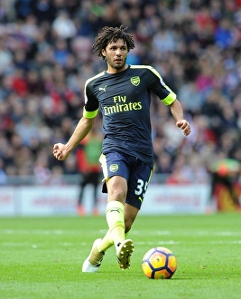 Sunderland V Arsenal 2016-17 Prints: Mohamed Elneny in Action: Sunderland vs Arsenal, Premier League 2016-17