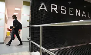Arsenal V Watford 2017-18 Prints: Mohamed Elneny Arrives at Arsenal Changing Room Before Arsenal vs Watford (2017-18)