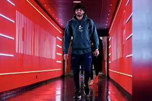 Mohamed Elneny Arrives at Emirates Stadium Ahead of Arsenal's UEFA Champions League Clash with RC Lens (2023-24)