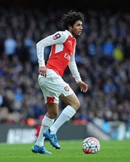 Arsenal v Burnley FA Cup 4th Rd 2016 Collection: Mohamed Elneny (Arsenal). Arsenal 2: 1 Burnley. FA Cup 4th Round. Emirates Stadium