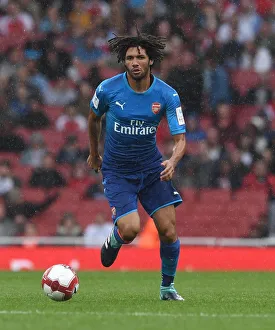 Mohamed Elneny (Arsenal). Arsenal 5: 2 SL Benfica. Emirates Cup Day One. Emirates Stadium