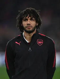 Arsenal V Red Star Belgrade 2017-18 Prints: Mohamed Elneny: Arsenal FC's Focus Ahead of Crvena Zvezda Europa League Clash