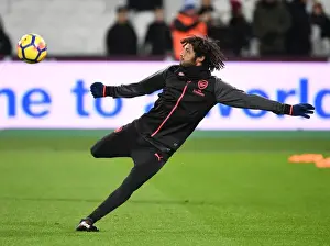 West Ham United V Arsenal 2017-18 Prints: Mohamed Elneny: Arsenal's Focus Ahead of West Ham Clash (2017-18)