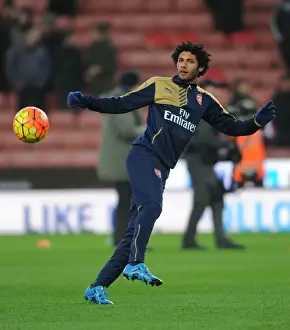 Stoke City V Arsenal 2015-16 Prints: Mohamed Elneny: Arsenal's Midfield Master Readies for Stoke City Battle