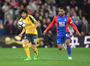 Crystal Palace V Arsenal 2016-17 Prints: Mohamed Elneny Outmaneuvers Jason Puncheon: Crystal Palace vs Arsenal