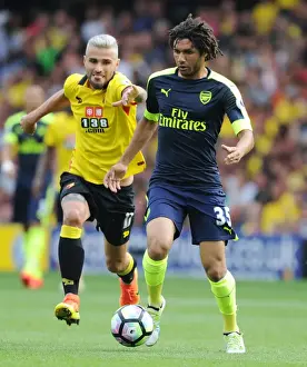 Mohamed Elneny Overpowers Valon Behrami: A Premier League Battle at Vicarage Road, 2016-17