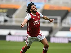 Newcastle United V Arsenal 2020-21 Prints: Mohamed Elneny Scores Game-Winning Goal: Arsenal Triumphs Over Newcastle in Empty St