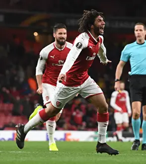 Arsenal V BATE Borisov 2017-18 Prints: Mohamed Elneny Scores His Sixth Goal: Arsenal's Europa League Victory Over BATE Borisov (December 2017)
