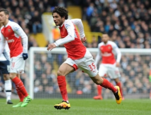 Tottenham Hotspur V Arsenal 2015-16 Prints: Mohamed Elneny's Intense Focus: Arsenal vs. Tottenham Hotspur, Premier League 2015-16