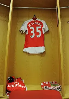 Arsenal V Crystal Palace 2015-16 Prints: Mohamed Elneny's Match-Ready Arsenal Jersey: Arsenal FC vs Crystal Palace (Premier League)
