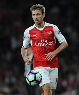 Images Dated 24th September 2016: Monreal in Action: Arsenal vs. Chelsea (2016-17) - Emirates Stadium Showdown
