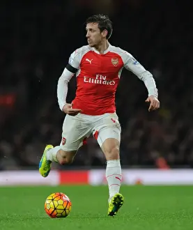 Arsenal V Newcastle United 2015-16 Prints: Monreal in Action: Arsenal vs Newcastle United (Premier League 2015-16)