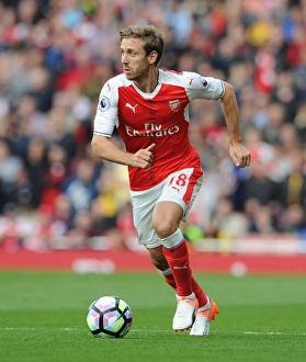 Arsenal V Swansea City 2016-17 Prints: Monreal in Action: Arsenal vs Swansea City (2016-17)