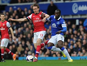 Everton Prints: Monreal Holds Off Lukaku: Everton vs Arsenal, Premier League 2013/14