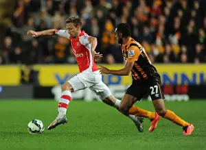 Hull City V Arsenal 2014/15 Prints: Monreal vs. Elmohamady: A Premier League Showdown at Hull City