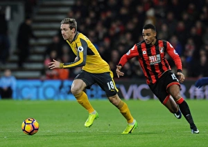 AFC Bournemouth V Arsenal 2016-17 Prints: Monreal vs. Stanislas: AFC Bournemouth vs. Arsenal Clash (January 2017)