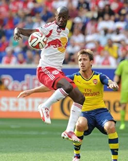 Images Dated 26th July 2014: Monreal vs. Wright-Phillips: Intense Battle at New York Red Bulls vs. Arsenal Pre-Season Friendly