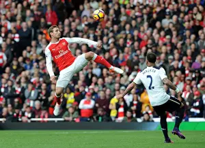 Arsenal V Tottenham Hotspur 2016-17 Prints: Monreal's Clearing: Arsenal Overcome Tottenham Rivalry (2016-17)