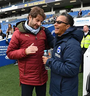 Brighton And Hove Albion Women V Arsenal Women 2018-19 Prints: Montemurro and Powell Face Off: Arsenal Women vs. Brighton & Hove Albion Women, FA WSL