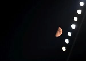 Images Dated 28th September 2017: The Moon Over BATE Borisov Arena: Arsenal FC vs. FC BATE (UEFA Europa League, 2017)