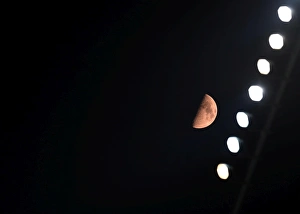 FC BATE Borisov V Arsenal 2017-18 Prints: The Moon Over BATE Borisov Arena: Arsenal FC vs. FC BATE (UEFA Europa League, 2017)