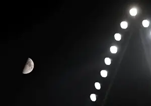 FC BATE Borisov V Arsenal 2017-18 Prints: The Moon over BATE Borisov Arena: Arsenal vs FC BATE Europa League Clash, 2017