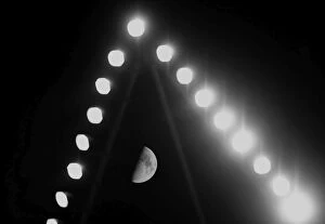 Images Dated 28th September 2017: The Moon: An Ethereal Witness to Arsenal's Europa League Battle against FC BATE (2017)
