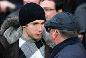 Moritz Volz (Ex Arsenal) at the match. Arsenal 2: 2 Barcelona. UEFA Champions League