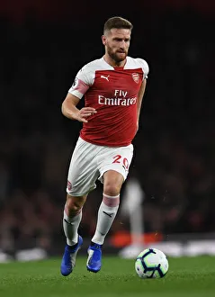 Arsenal v Leicester City 2018-19 Collection: Mustafi 2 181022WAFC