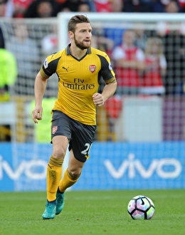 Burnley V Arsenal 2016-17 Prints: Mustafi in Action: Burnley vs. Arsenal, Premier League 2016-17