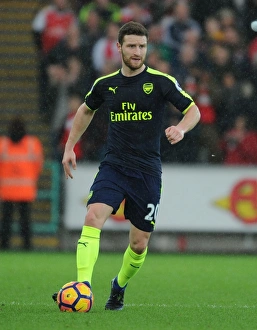 Swansea City V Arsenal - 2016-17 Prints: Mustafi in Action: Swansea City vs Arsenal, Premier League 2016-17