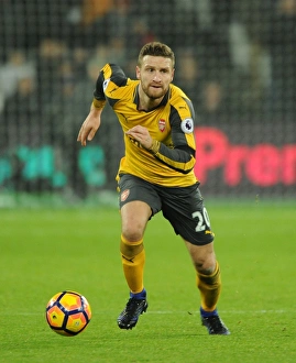 Olympic Stadium Prints: Mustafi in Action: West Ham United vs. Arsenal, Premier League 2016-17