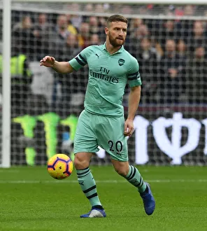 West Ham United V Arsenal 2018-19 Prints: Mustafi in Action: West Ham United vs. Arsenal FC, Premier League