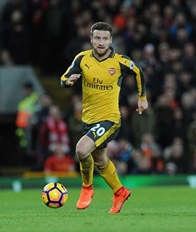 Liverpool V Arsenal 2016-17 Prints: Mustafi Faces Liverpool: Arsenal vs. Liverpool, Premier League 2016-17
