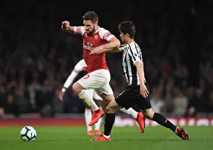 Arsenal V Newcastle United 2018-19 Prints: Mustafi Outmaneuvers Ki: Arsenal vs Newcastle United, Premier League 2018-19