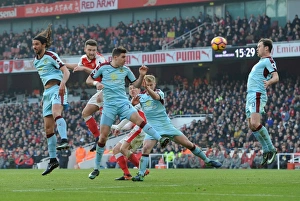 Arsenal V Burnley 2016-17 Prints: Mustafi Scores: Arsenal vs Burnley, Premier League 2016-17