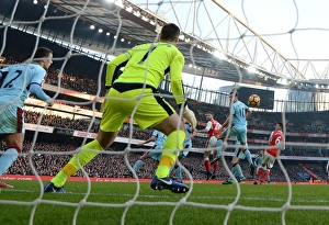 Arsenal V Burnley 2016-17 Prints: Mustafi Scores the Winner: Arsenal vs. Burnley, Premier League 2016-17