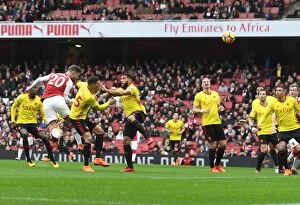 Images Dated 11th March 2018: Mustafi Scores the Winner: Arsenal vs. Watford, Premier League 2017-18