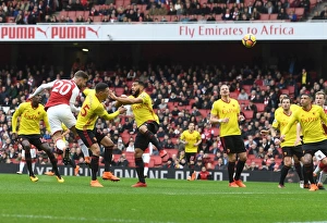 Arsenal V Watford 2017-18 Prints: Mustafi Scores the Winner: Arsenal vs. Watford, Premier League 2017-18