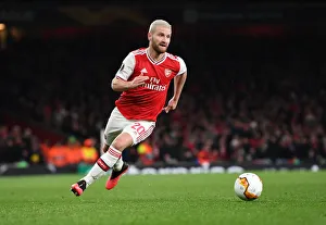 Arsenal V Olympiacos 2019-20 Prints: Mustafi Stands Firm: Arsenal vs. Olympiacos Europa League Clash