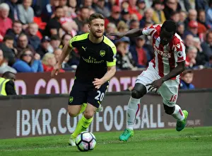 Stoke City V Arsenal 2016-17 Prints: Mustafi vs. Diouf: A Premier League Battle Royale - Arsenal vs. Stoke City