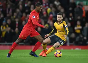 Liverpool V Arsenal 2016-17 Prints: Mustafi vs. Wijnaldum: Intense Battle at Anfield - Liverpool vs