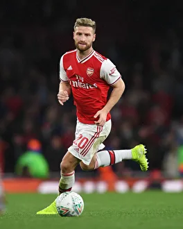 Arsenal V Nottingham Forest Carabao Cup 3rd Rd 2019-20 Prints: Mustafi's Leadership: Arsenal Overpowers Nottingham Forest in Carabao Cup Clash