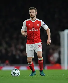 Arsenal V Paris Saint-Germain 2016-17 Prints: Mustafi's Unforgettable Night: Arsenal Stuns PSG at Emirates (UEFA Champions League 2016-17)