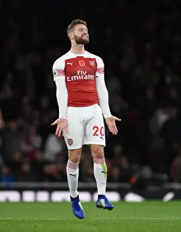 Arsenal V Wolverhampton Wanderers 2018-19 Prints: Mustafi's Unwavering Spirit: Arsenal's Defensive Shield vs