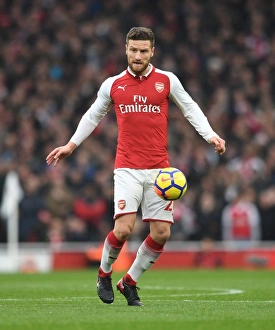 Arsenal V Tottenham Hotspur 2017-18 Prints: Mustafi's Unyielding Spirit: Arsenal vs. Tottenham Hotspur, Premier League 2017-18