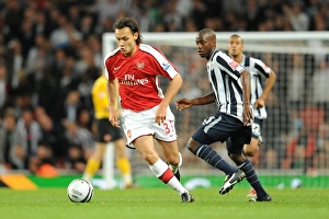 Arsenal V West Bromwich Albion - Carling Cup 2009-10 Prints: Nacer Barazite (Arsenal) Youssouf Mulumbu (WBA)