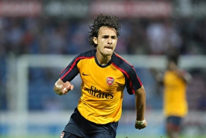 Huddersfield v Arsenal 2008-09 Collection: Nacer Barazite celebrates scoring Arsenals 2nd goal