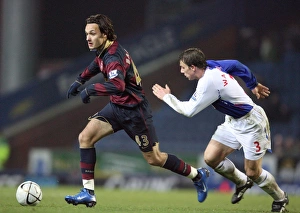 Nacer Barazite and Stephen Warnock Clash in Dramatic Carling Cup Showdown: Arsenal's 3-2 Victory over Blackburn
