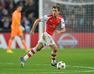 Anderlecht V Arsenal 2014-15 Prints: Nacho Monreal in Action: Arsenal vs. RSC Anderlecht, UEFA Champions League 2014-15